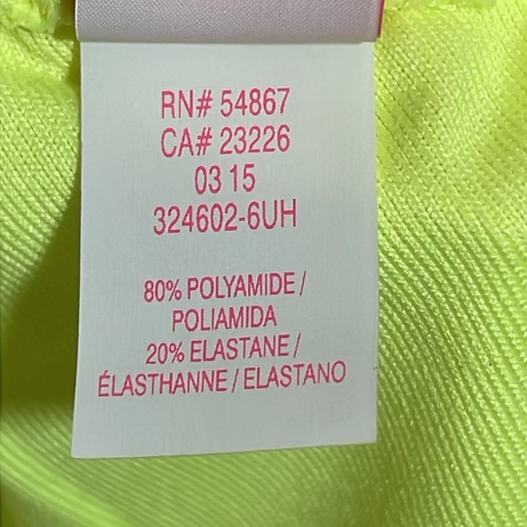 NWOT Victoria’s Secret Bikini Strappy Cheeky Triangle Top Neon Graffiti Yellow M - Picture 15 of 16